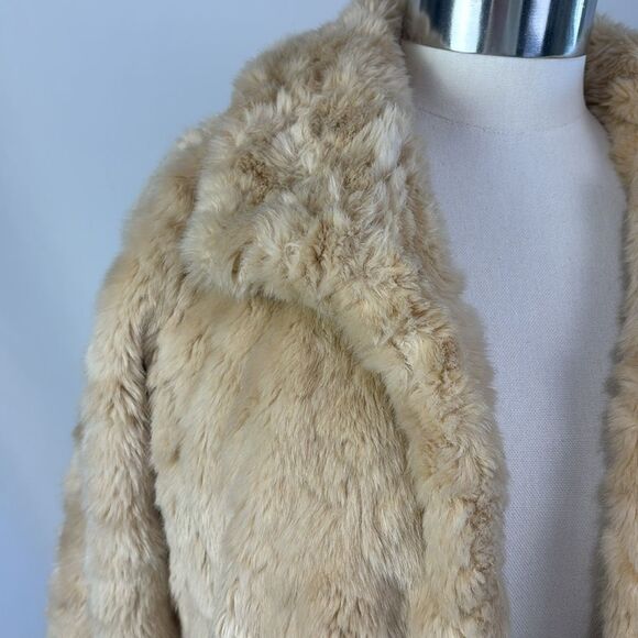 Abercrombie Faux Für Cream Crop Jacket - Picture 2 of 7